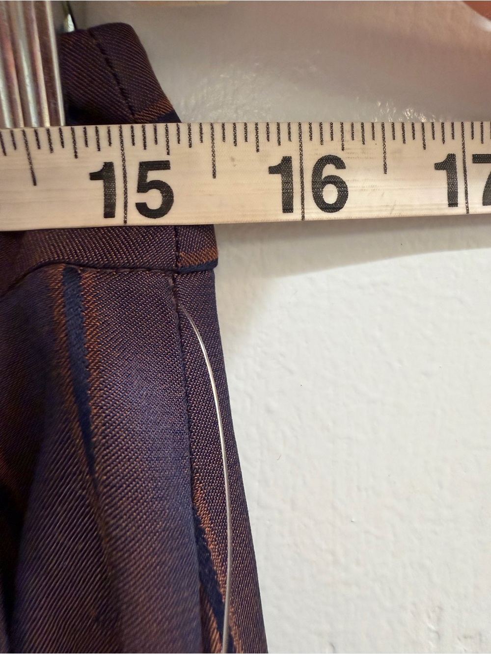 Anthropologie Maeve Cocktail Hour Stripe Suiting Trouser Pants Purple Brown Sz 6 - Picture 9 of 13